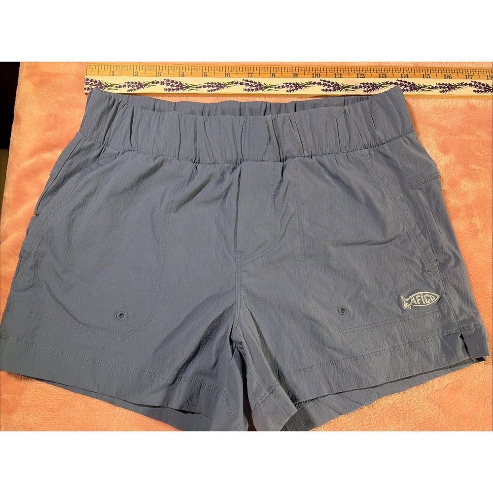 AFTCO Women's Slate Blue Solid Fishing Shorts Size XS Regular.